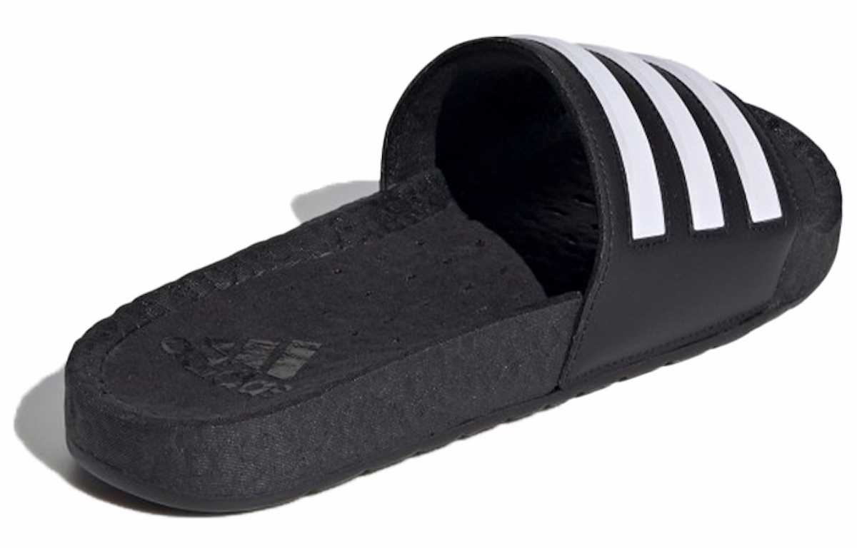 adidas Adilette Boost Slides 'Black White Stripes'