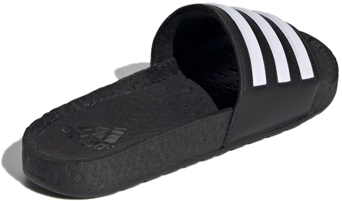 adidas Adilette Boost Slides 'Black White Stripes' FY8154 Shop adidas Adilette Boost Slides 'Black White Stripes' FY8154