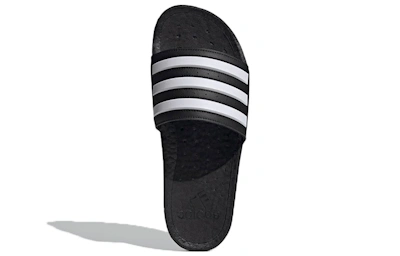 adidas Adilette Boost Slides 'Black White Stripes'