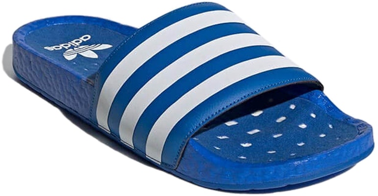 adidas Adilette Boost Slides 'Blue' FX8735 Lookbook adidas Adilette Boost Slides 'Blue' FX8735