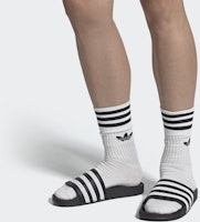 adidas Adilette Boost Sandalias 'Core Black White' FU9884 Sizing adidas Adilette Boost Sandalias 'Core Black White' FU9884