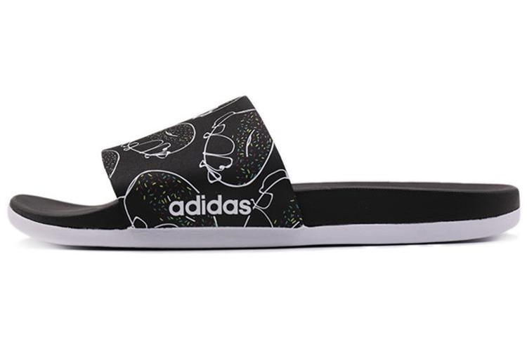 Buy adidas Adilette CF+ 黑白色 拖鞋 => adidas Adilette CF+ 黑白色 拖鞋