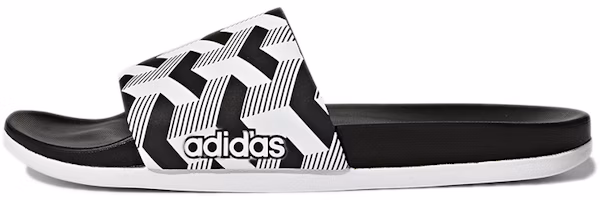 adidas Adilette Cf+ Link Slippers 'Black White' CG2800 adidas Adilette Cf+ Link Slippers 'Black White' CG2800