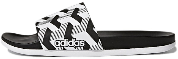 adidas Adilette Cf+ Link Slippers 'Black White' CG2800 adidas Adilette Cf+ Link Slippers 'Black White' CG2800