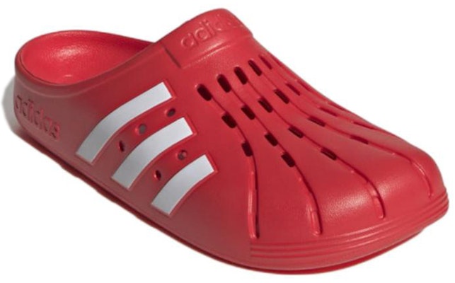 adidas Adilette Clogs Cozy Wear-Resistant Red Unisex Slippers GZ5887 Lookbook adidas Adilette Clogs Cozy Wear-Resistant Red Unisex Slippers GZ5887