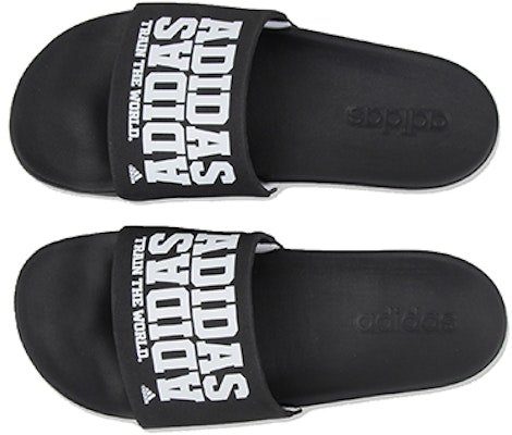 adidas Adilette Cloudfoam Plus Campus (W) 'Black White' BY2615 Lookbook adidas Adilette Cloudfoam Plus Campus (W) 'Black White' BY2615