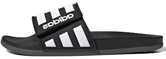 adidas Adilette Comfort ADJ 'Black White' EG1344 adidas Adilette Comfort ADJ 'Black White' EG1344