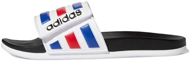 adidas Adilette Comfort Adjustable Slide 'White Royal Scarlet' FY8095 adidas Adilette Comfort Adjustable Slide 'White Royal Scarlet' FY8095