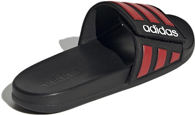 adidas Adilette Comfort Adjustable Slides 'Hitam Merah' GZ5890 Shop adidas Adilette Comfort Adjustable Slides 'Hitam Merah' GZ5890