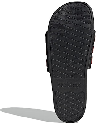 adidas Adilette Comfort Adjustable Slides 'Hitam Merah' GZ5890 Details for adidas Adilette Comfort Adjustable Slides 'Hitam Merah' GZ5890