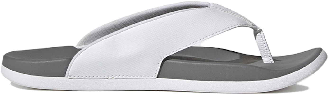 adidas Adilette Comfort Flip Flop 'White Grey' HQ4459 Order adidas Adilette Comfort Flip Flop 'White Grey' HQ4459