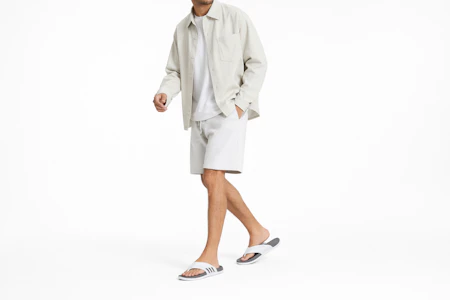 Order adidas originals Adilette 運動拖鞋 男款 灰白