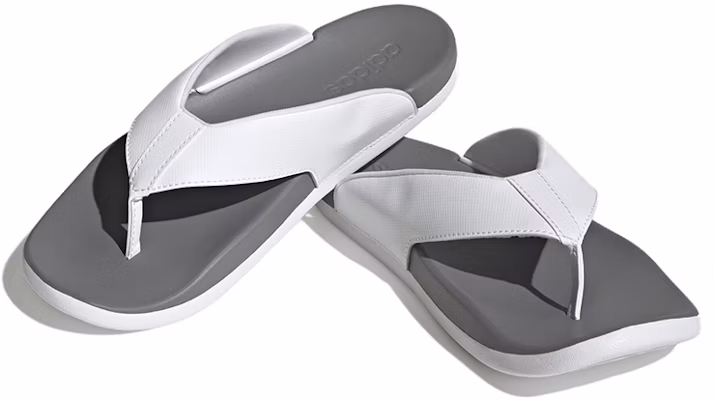 adidas Adilette Comfort Flip Flop 'White Grey' HQ4459 Lookbook adidas Adilette Comfort Flip Flop 'White Grey' HQ4459