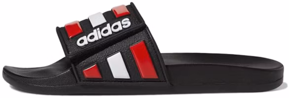 adidas Adilette Comfort Outdoor Flat Heel Sports Slippers Black Red White FY8138 adidas Adilette Comfort Outdoor Flat Heel Sports Slippers Black Red White FY8138