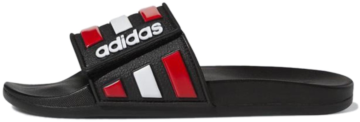 adidas Adilette Comfort Adjustable Slide 'Black Vivid Red White' FY8138 Buy adidas Adilette Comfort Adjustable Slide 'Black Vivid Red White' FY8138
