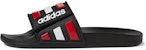 adidas Adilette Comfort Selipar Sukan Tumit Rata Hitam Merah Putih FY8138