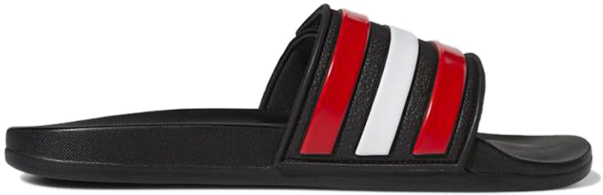 adidas Adilette Comfort Adjustable Slide 'Black Vivid Red White' FY8138 Order adidas Adilette Comfort Adjustable Slide 'Black Vivid Red White' FY8138