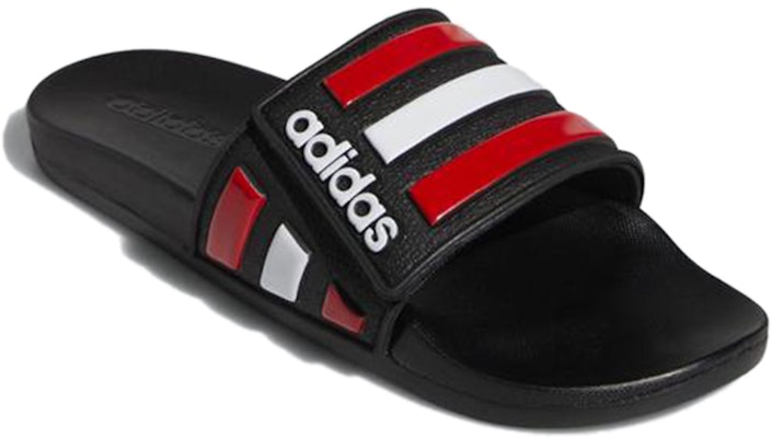 adidas Adilette Comfort Adjustable Slide 'Black Vivid Red White' FY8138 Lookbook adidas Adilette Comfort Adjustable Slide 'Black Vivid Red White' FY8138