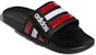 adidas Adilette Comfort Selipar Sukan Tumit Rata Hitam Merah Putih FY8138