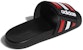 adidas Adilette Comfort Selipar Sukan Tumit Rata Hitam Merah Putih FY8138