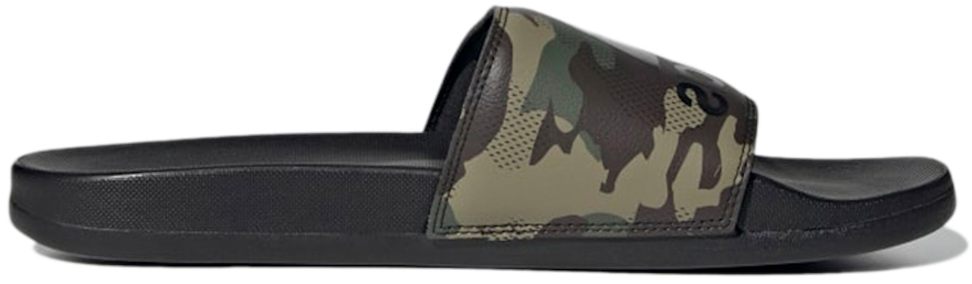 adidas Adilette Comfort Sandals Casual Sports Slippers Black Green Camouflage Unisex 'Black Green' GW1053 Order adidas Adilette Comfort Sandals Casual Sports Slippers Black Green Camouflage Unisex 'Black Green' GW1053