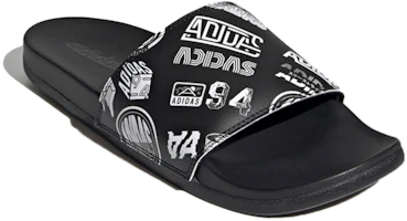 Lookbook adidas Adilette 舒適涼鞋 黑 草鞋 男女皆宜