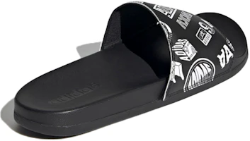 Shop adidas Adilette 舒適涼鞋 黑 草鞋 男女皆宜