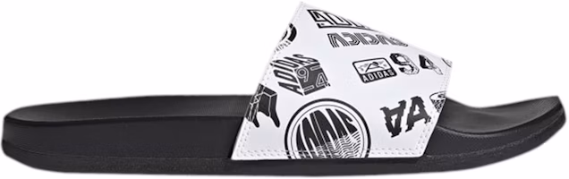 adidas Adilette Comfort Slide 'All Over Logos - White' FZ1751 adidas Adilette Comfort Slide 'All Over Logos - White' FZ1751