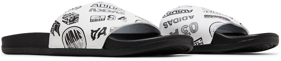 Cheap adidas Adilette Comfort Sandals 滿印 潮流運動拖鞋 男女通款 黑白