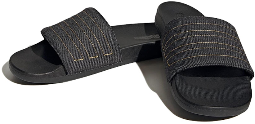 阿迪达斯 Adilette 舒适拖鞋 '黑色牛仔' IG3031 Lookbook 阿迪达斯 Adilette 舒适拖鞋 '黑色牛仔' IG3031