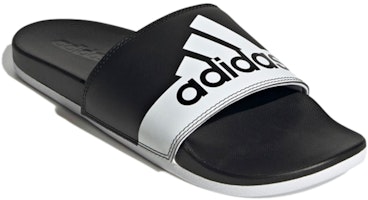 adidas Adilette Comfort Slide 'Hitam Putih' GV9712 Lookbook adidas Adilette Comfort Slide 'Hitam Putih' GV9712
