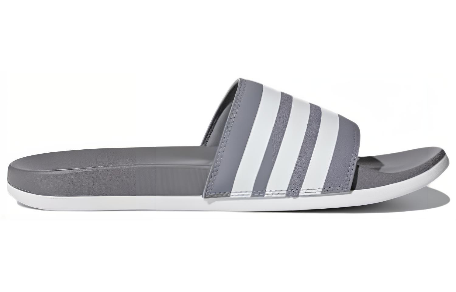 Order adidas Adilette Cloudfoam 休閒運動拖鞋 灰白