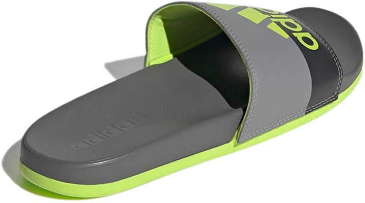 adidas Adilette Comfort Slide 'Grey Semi Solar Slime' GV9715 Shop adidas Adilette Comfort Slide 'Grey Semi Solar Slime' GV9715