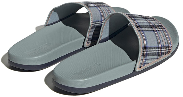 adidas Adilette Comfort Slide 'Magic Grey Plaid' GY2487 Lookbook adidas Adilette Comfort Slide 'Magic Grey Plaid' GY2487