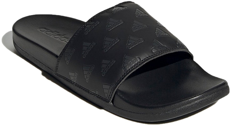 阿迪达斯 Adilette 舒适拖鞋 '重复标志 - 黑色' GV9736 Lookbook 阿迪达斯 Adilette 舒适拖鞋 '重复标志 - 黑色' GV9736