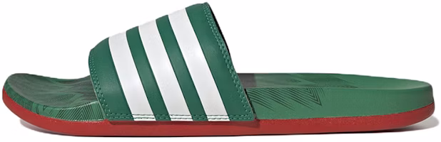 adidas Adilette Comfort Slide 'Vivid Green Scarlet' GX7221 adidas Adilette Comfort Slide 'Vivid Green Scarlet' GX7221