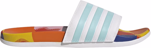adidas Adilette Comfort Slide 'White Clear Aqua' GX7220 adidas Adilette Comfort Slide 'White Clear Aqua' GX7220