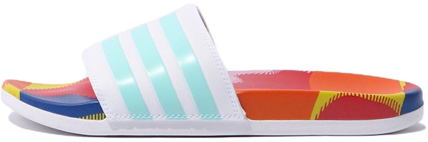 adidas Adilette Comfort Slide 'White Clear Aqua' GX7220 adidas Adilette Comfort Slide 'White Clear Aqua' GX7220