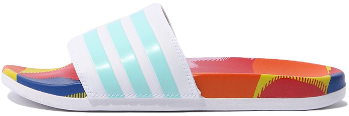 adidas Adilette Comfort Slide 'White Clear Aqua' GX7220 Buy adidas Adilette Comfort Slide 'White Clear Aqua' GX7220