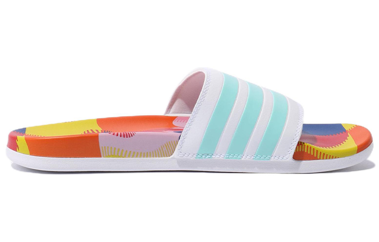 Order adidas Adilette Comfort Badeschlappen ''Weiß Clear Aqua'' GX7220
