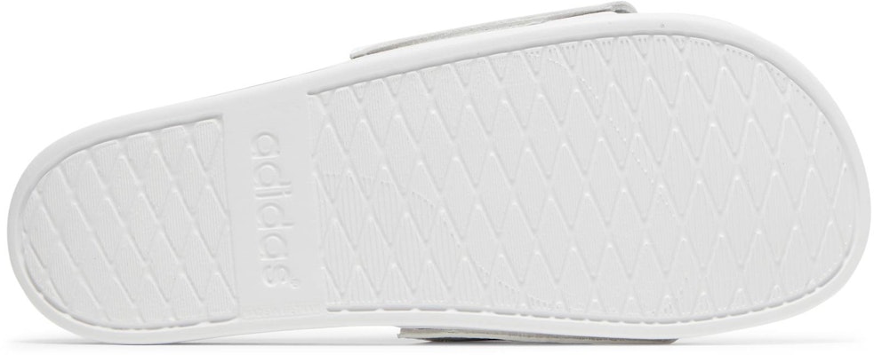 adidas Adilette Comfort Slide 'White Grey' GZ5895 Shop adidas Adilette Comfort Slide 'White Grey' GZ5895