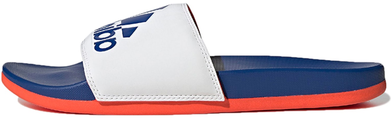 adidas Adilette Comfort Slide 'White Royal Blue Solar Red' GV9695 Buy adidas Adilette Comfort Slide 'White Royal Blue Solar Red' GV9695