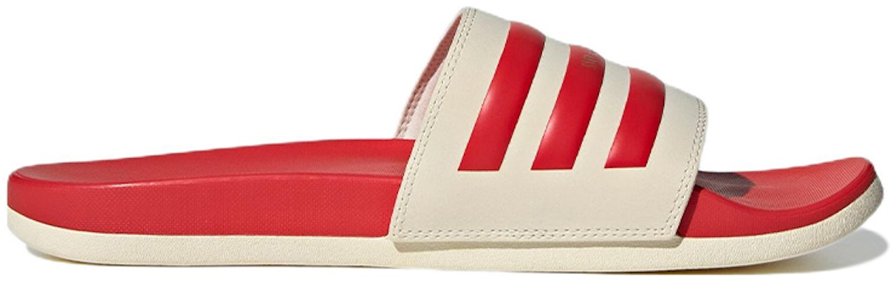 adidas Adilette Comfort Slide 'Wonder White Vivid Red' GW8755 Order adidas Adilette Comfort Slide 'Wonder White Vivid Red' GW8755