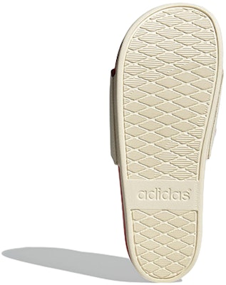 adidas Adilette Comfort Slide 'Wonder White Vivid Red' GW8755 Details for adidas Adilette Comfort Slide 'Wonder White Vivid Red' GW8755