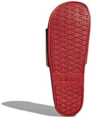 adidas Adilette Comfort Slides 'Grey Red' CG3424 Details for adidas Adilette Comfort Slides 'Grey Red' CG3424