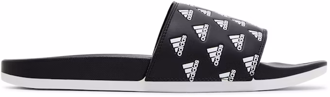 adidas Adilette Comfort Slides 'Repeat Logo - Black' GV9735 adidas Adilette Comfort Slides 'Repeat Logo - Black' GV9735