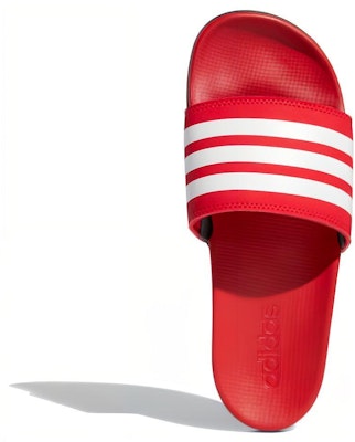 adidas Adilette Comfort Slides 'Scarlet White' EG1852 Shop adidas Adilette Comfort Slides 'Scarlet White' EG1852