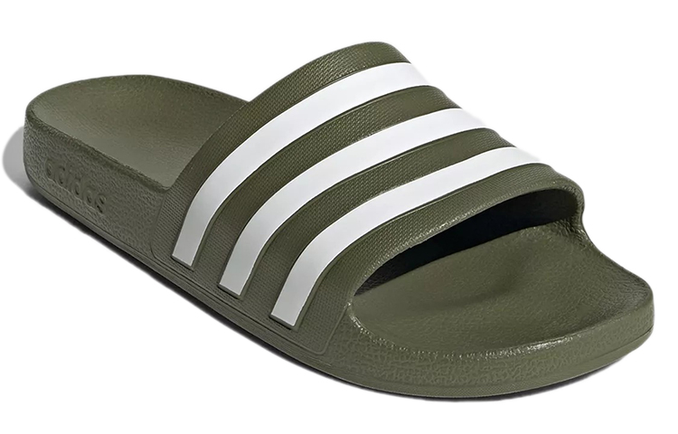 adidas Adilette Cozy Casual Army Green Unisex Slippers 圖 3