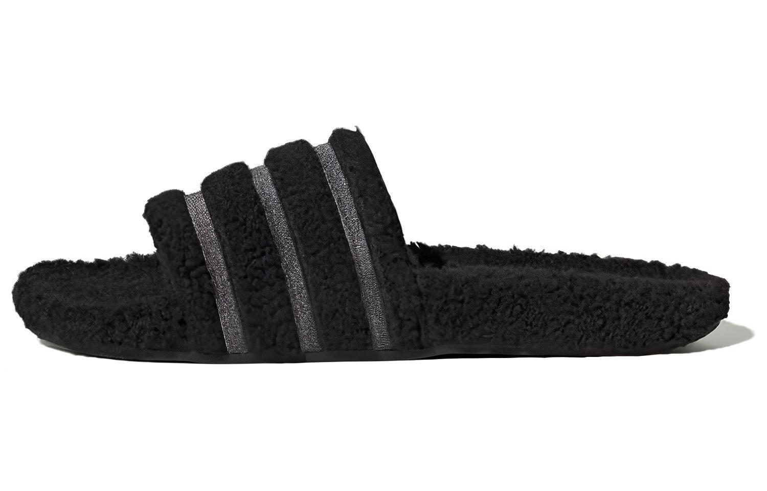 adidas Adilette Cozy Slide 'Black Grey'