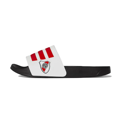 adidas Adilette Cozy Wear-Resistant White Unisex Slippers 'White Red Black'